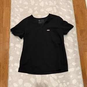FIGS Jet Black Scrub Top